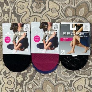 New Secret Foot Covers 3 Packs of 2 Pairs. One Size.